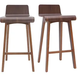 Skandinavischer Barhocker Walnuss H65 cm (2er-Set) BALTIK