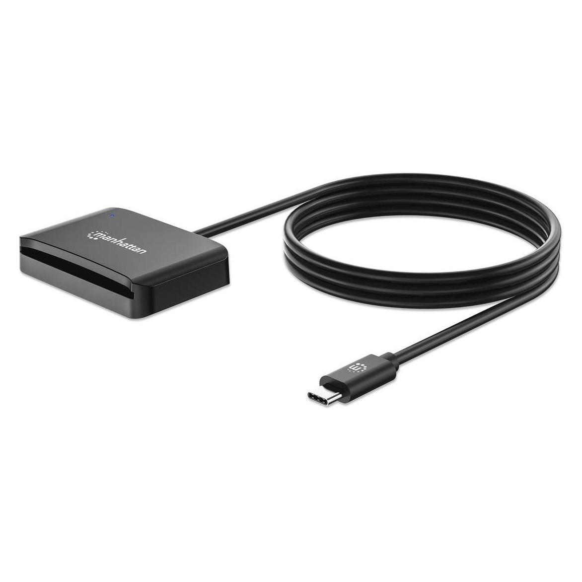 Manhattan USB-C Chipkartenleser mit microSD-Slot (USB, USB-C) (102742)