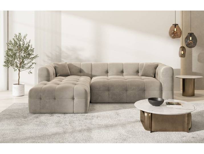 Couch Sevilla L-Form in Stoff