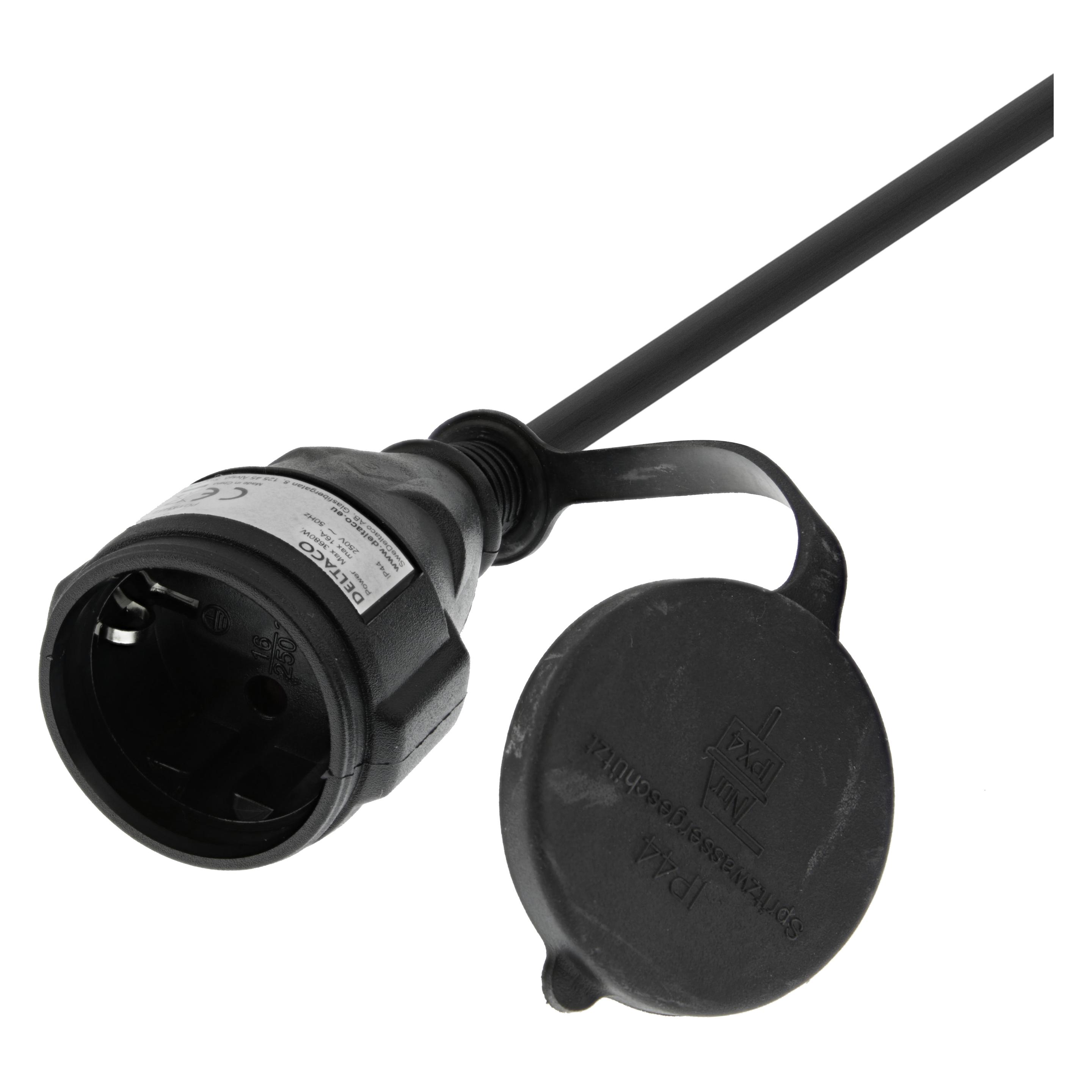 Deltaco GT-980 power cable Black CEE7/7 (10 m, CEE 7/7) (GT-980)