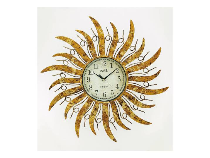 Wanduhr Ermo Metallgehäuse 70 x 70 x 5cm Multicolor/Messing