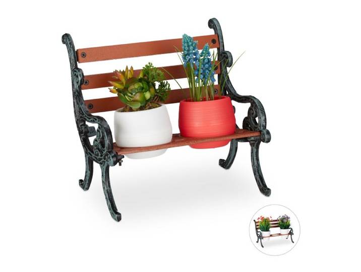 Relaxdays Mini Blumenbank
