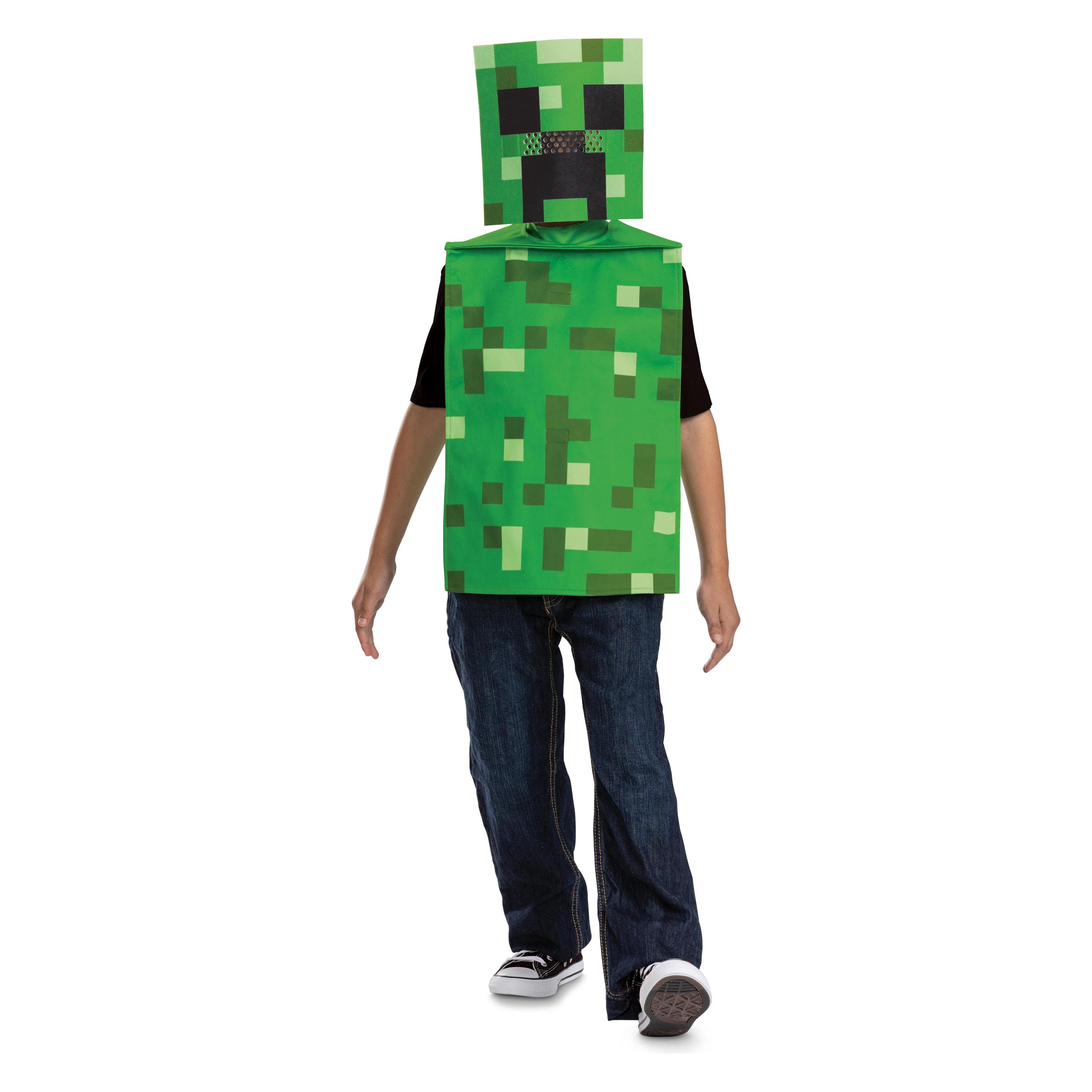 Disguise Minecraft Creeper Costume Shirt & Mask, 7-8 years, 127-136 cm (128) (162419K)