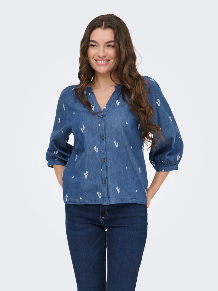 JDY Bluse "Kai" in Blau - S