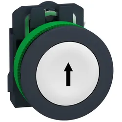 Schneider Electric XB5FA3341 Drucktaster, Harmony XB5F, Kunststoff, 30mm, weiß, Pfeil oben, tastend, 1S
