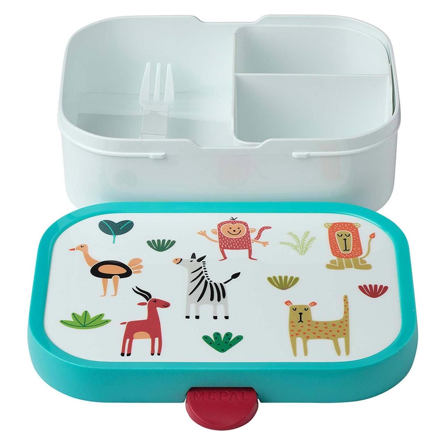 Mepal Pausenset Campus (Trinkflasche Pop-up und Brotdose) Animal Friends (16183269)