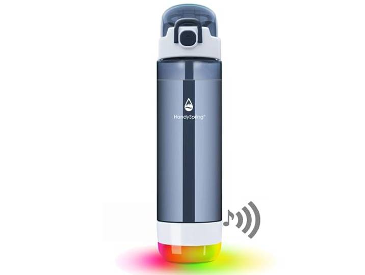 HANDYSPRING Intelligente Wasserflasche mit Erinnerung, Wasser zu trinken, Licht und Sound, Wasseraufnahme-Tracker, wiederaufladbar, Tritan-Kunststoff mit Strohhalm, Geschenke für Frauen, Männer,