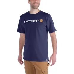 Carhartt Core Logo T-Shirt dicke Qualität M marineblau