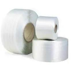 Transpak, Verpackungsmaterial, Umreifungsband Breite 16mm Länge 600lfm 55 SCC Polyester weiss Reissfestigkeit 550kp
