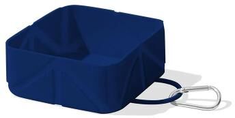 Inspired Finds Portable Silicone Collapsible Pet Travel Bowl For Dogs & Cats navy