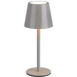 Tischleuchte dimmbar Akku Nachttischlampe Touch LED Außenbereich Metall H 21cm