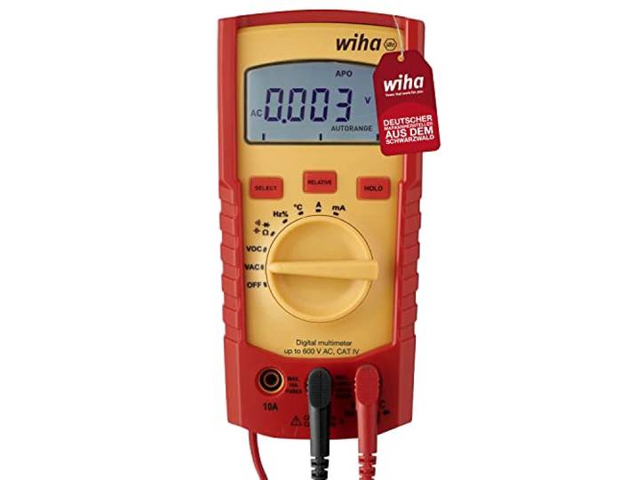 Wiha digital multimeter up to 600 VAC/VDC - CAT IV (45218)
