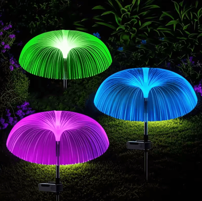 Inspire Curations Solar Double Jellyfish Lights 7 Color Changing Outdoor Garden Decor single Style 1pc