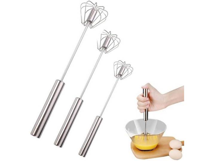 FELIXLEO Stabmixer 3 Stück Handmixer Edelstahl Schneebesen halbautomatisch für Küche