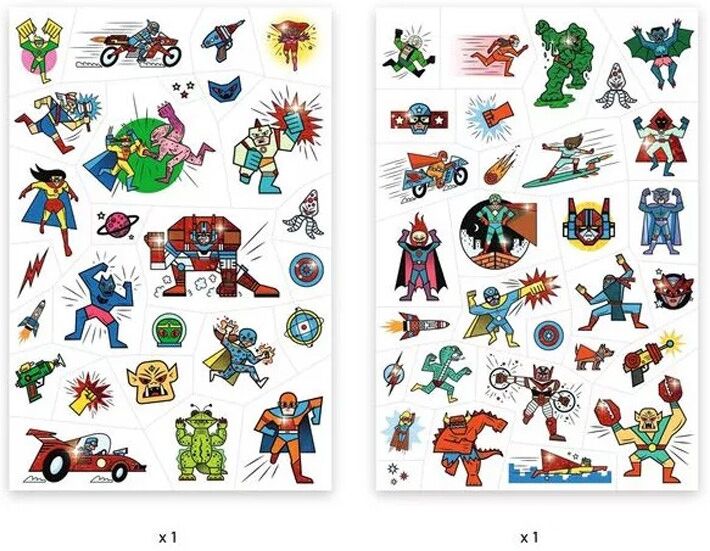 Tatouages Heroes vs villains - Djeco