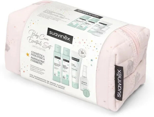 Suavinex 4-Piece Essential Care Toiletry Bag PInk