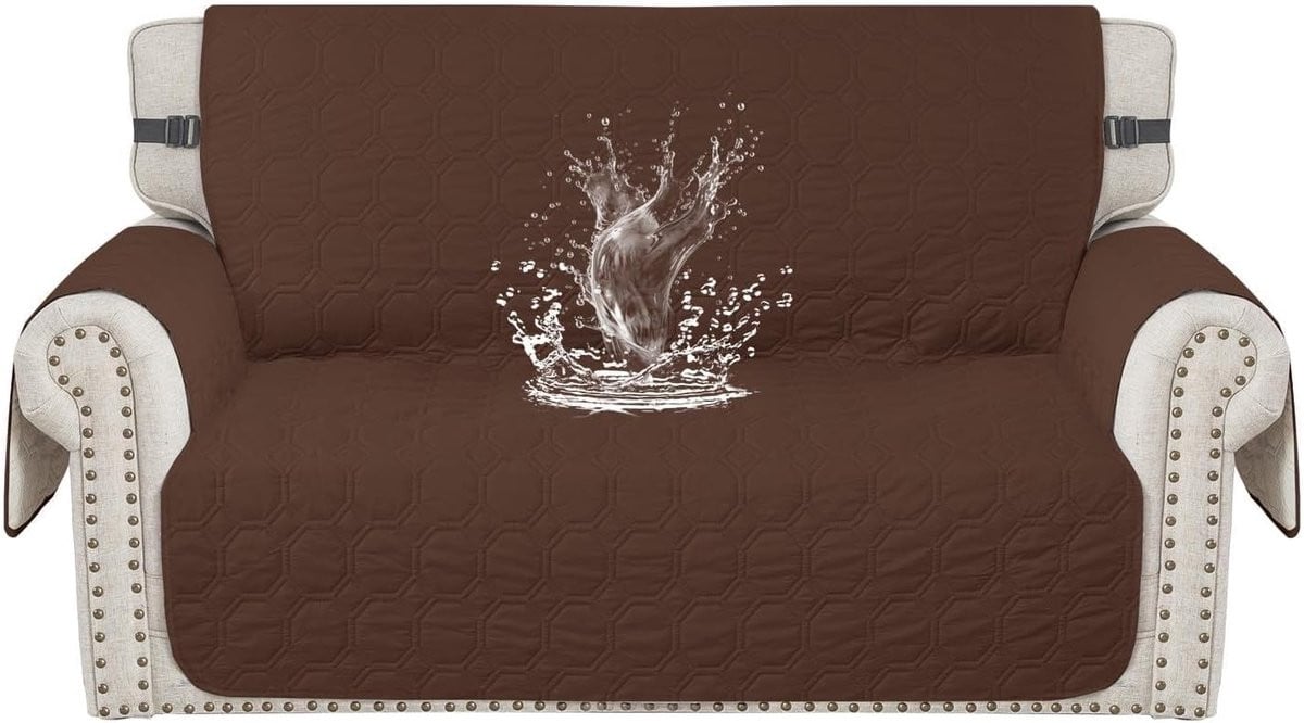Universele Waterdichte 2-zits Bankhoes met Armleuning - Krasbestendige en Antislip Meubelhoes voor Volwassenen, Kinderen en Huisdieren