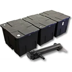 SunSun, Brunnen + Gartenteich, Teichfilter Set 3 Kammer Filter 90000l 36W UVC Klärer Teich Filter