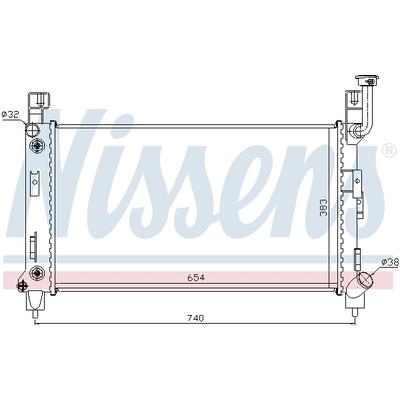 NISSENS Kühler, Motorkühlung 60992 für PLYMOUTH