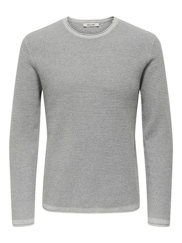 ONLY & SONS Pullover "Eric" in Hellgrau - S