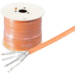 Cat. 7 Verlegekabel, S/FTP, BasePro, orange, 500m