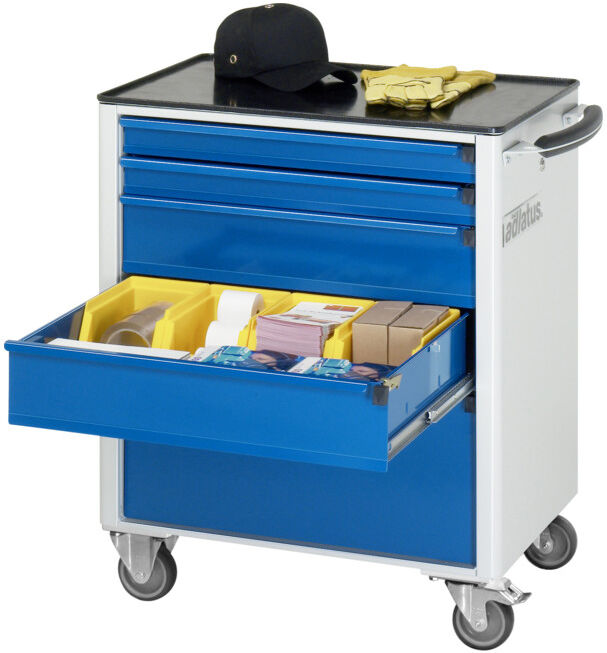 Chariot à outils Rau avec 5 tiroirs métal LxPxH 700x500x860mm (02-7350.11)