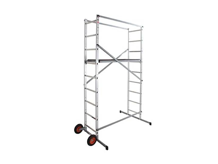Echafaudage Roulant de Jardin Tout Terrain 1\,7m/3\,7m en Aluminium Hailo HobbyStep H4 Jardin