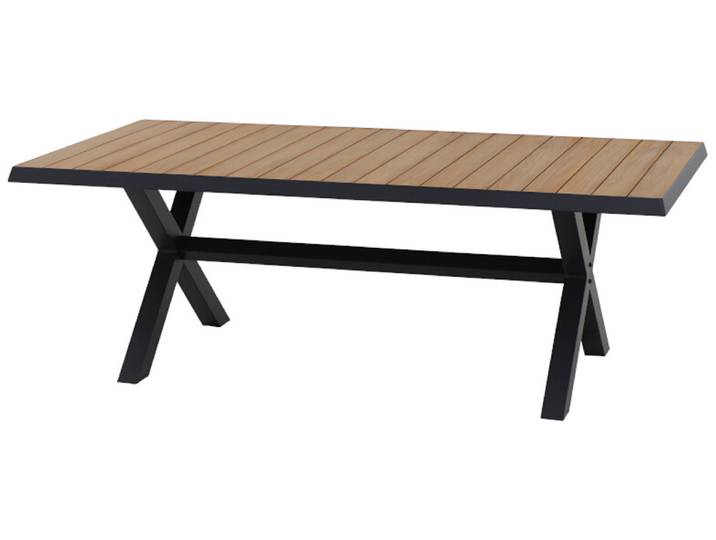 Siena Garden Tirana Gartentisch 200x100cm Aluminium/Teak