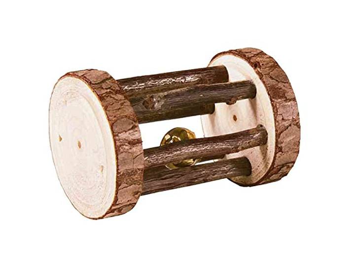 Trixie 61654 Natural Living Speelrol met Klem voor Knaagdieren, Ø 5 × 7 cm, Hout