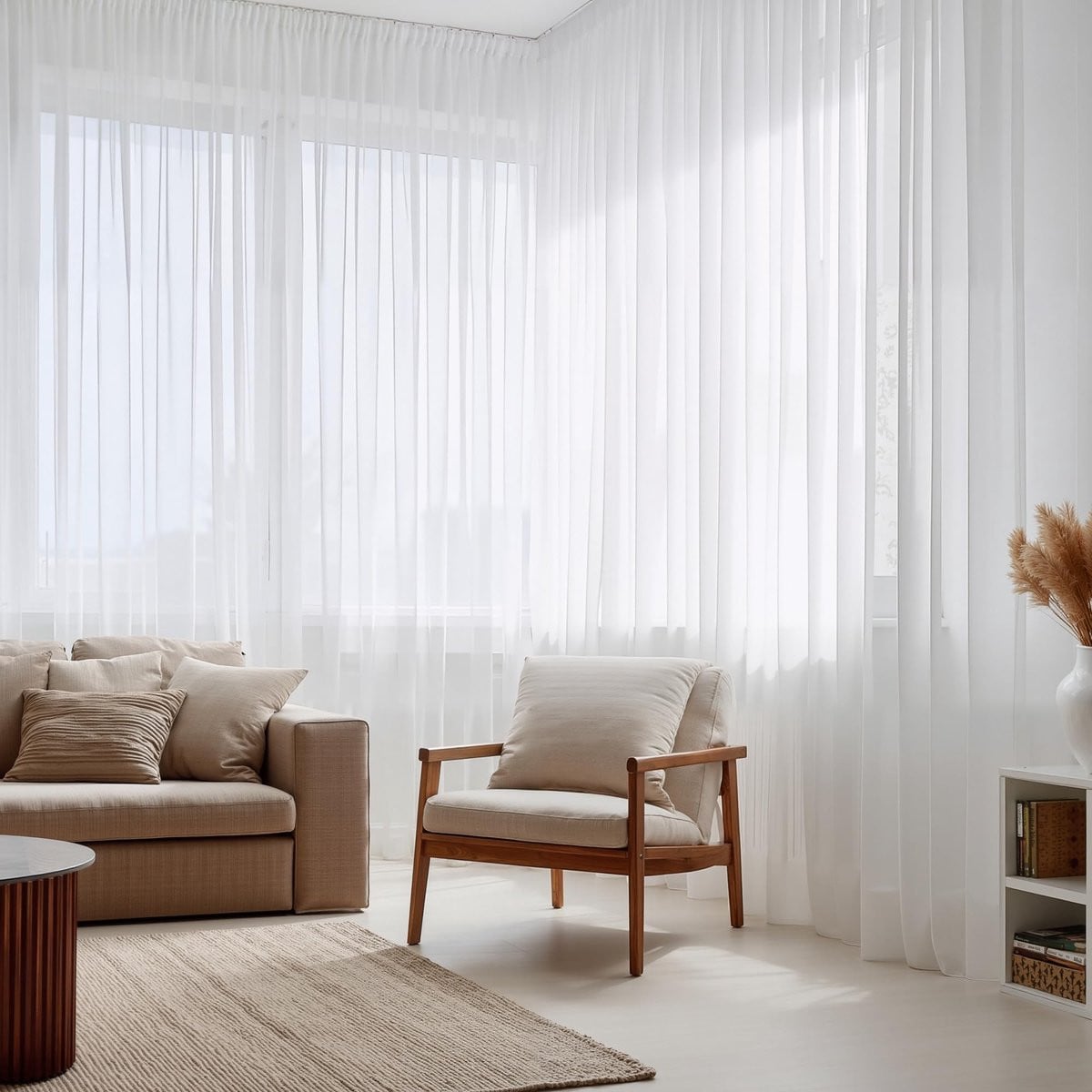 Dailygoods Verduisterende Vitrage - Effen - 100% Polyester - Breedte: 400 cm, Hoogte: 245 cm