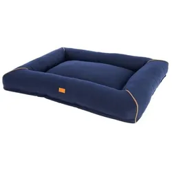 Kerbl Kuschelbett Jerome, dunkelblau/cognac, 110x90x10cm (Hund, Katze), Hundebett + Katzenbett
