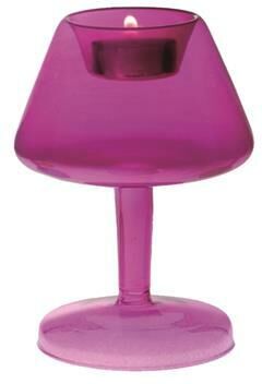 Tirolix Lampada Tealight in Vetro Rosa