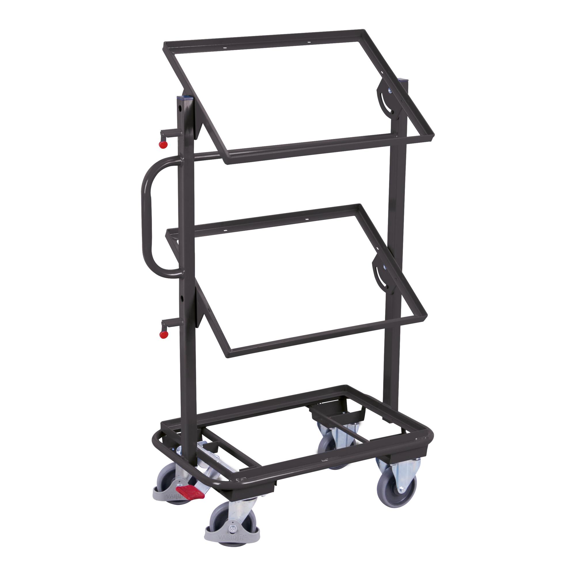 VARIOfit Beistellwagen ohne Böden neigbar RAL 7016 (sw-400.802/AG)