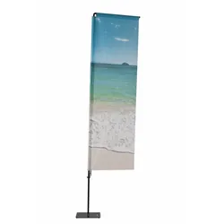Beachflag Alu QuadratForm 240cm Gesamthöhe