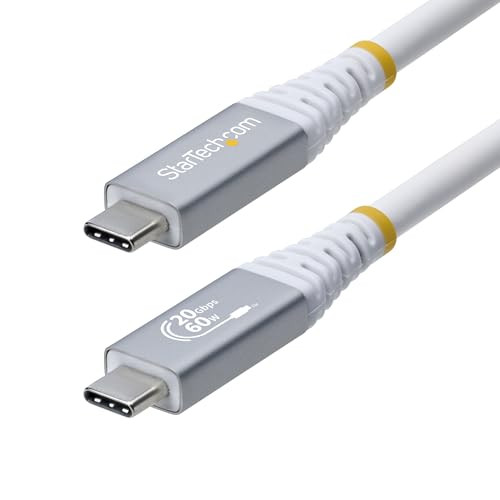 StarTech USB4 naar USB-C kabel, 20Gbps, 60W EPR, 4K 120Hz, Wit, 3 m