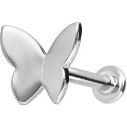 14 Karat Gold Labret mit Innengewinde SCHMETTERLING