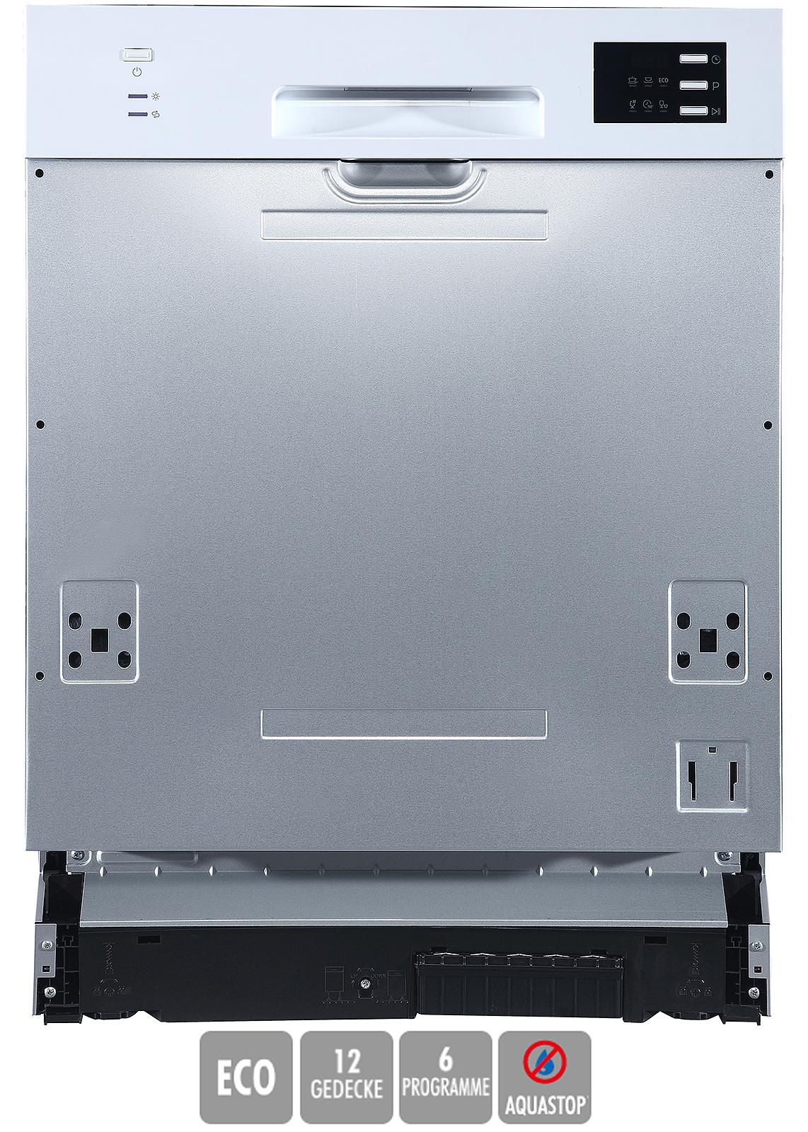 PKM GSP12-6TI-P, Voll integriert, Standardgröße (60 cm), Silber, LED, Korb, Polynox/Edelstahl