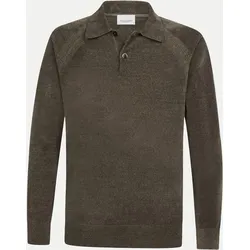 Pullover mit Polokragen Braun L
