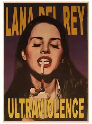 Inspire Essentials Lana Del Rey Aesthetic Canvas Poster Vintage Music Album Wall Art Decor 6 m