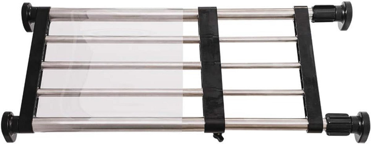 Geef u orde met deze uitbreidbare kastorganiser met verstelbare planken voor multifunctioneel gebruik in uw keuken, badkamer of kledingkast