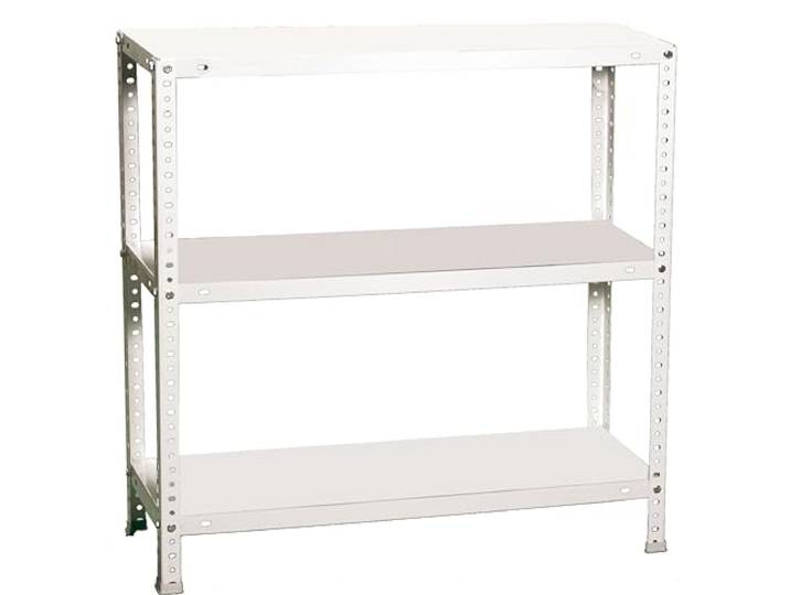 Simonrack Schwerlastregal, Lagerregal, 100x110x50 Metallregal, Kellerregal, Biegestelle 90 kg, 3 Fachböden, Weiss - Comfort
