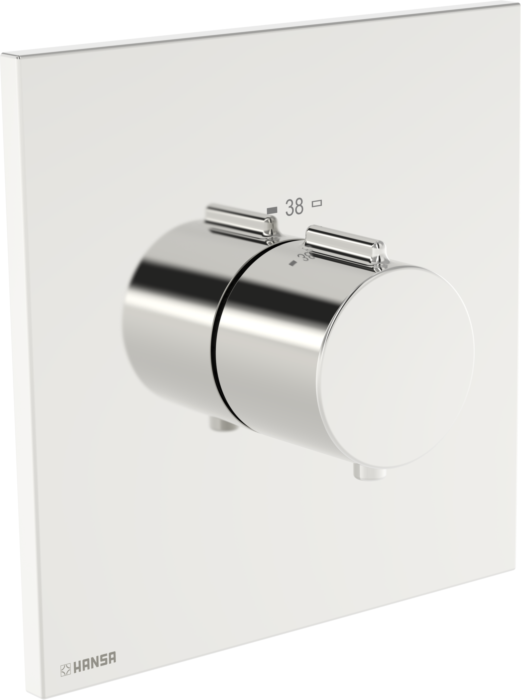 HANSAEASYTHERM 8112 Thermostat 81129273 Fertigmontageset, Sichtteil für einen Abgang, eckig chrom
