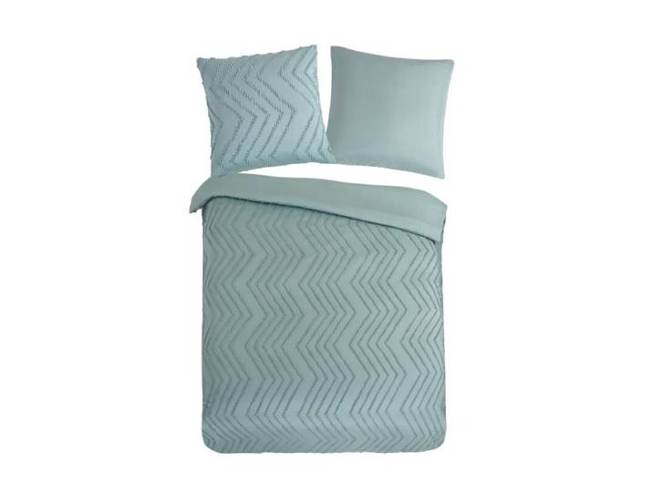 Pure Dekbedovertrek Zigzag - Groen - (155x220 cm) - 100% Polyester