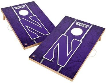 Skip's Garage Vintage Northwestern Wildcats Regulation 2x4 Cornhole Set