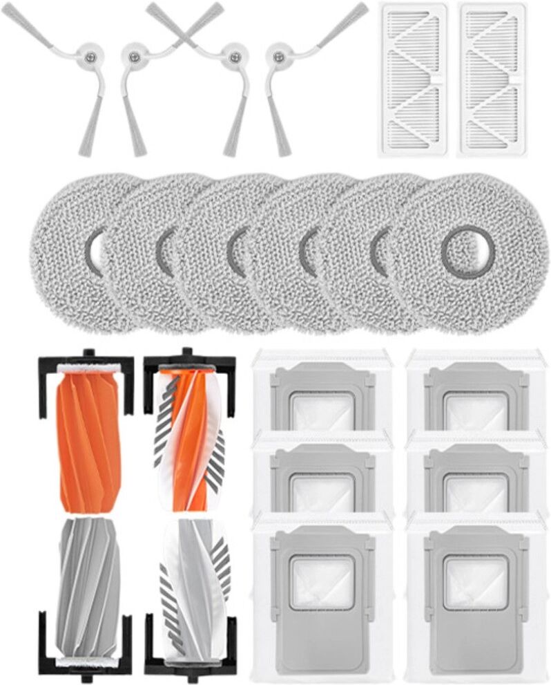 INF Kit de pièces de rechange pour aspirateur robot compatible avec DJI ROMO A2/P2 - Brosse principale x2, Brosses latérales