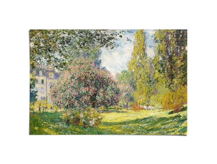 Poster REINDERS Claude Monet - parc Monceau , grün (farbe bild(er): grün), B:91,5cm H:61cm T:0,1cm, Bilder, Poster, Wohnzimmer - Paris - Grün - 150 gr. Papier - Künstler - 91,5x61 cm