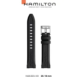 Hamilton - Kautschukarmband 20mm/18mm H690.823.103 - schwarz