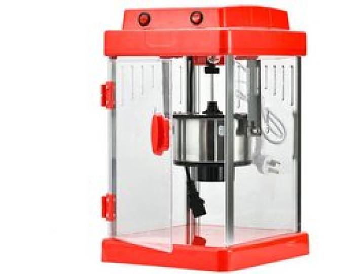 Petite machine à pop-corn domestique rouge cerise machine à pop-corn sphérique enfichable matériau respectueux de lenvironnement