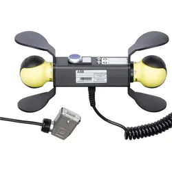 ABB JSD-TD25P-820F51 Mobile 2-Handbedieneinheit 2xSafeball, rechts mit zusätzlicher Tastfunktion Reset, LED, Spiralleitung 0,5/2,5 m, Harting