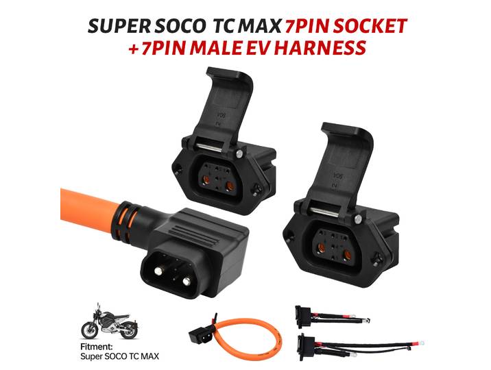 Pour Super SOCO TC Max accessoires de batterie d'origine prise de Charge du corps prise de batterie câble Charge fil de décharge en-tête femelle